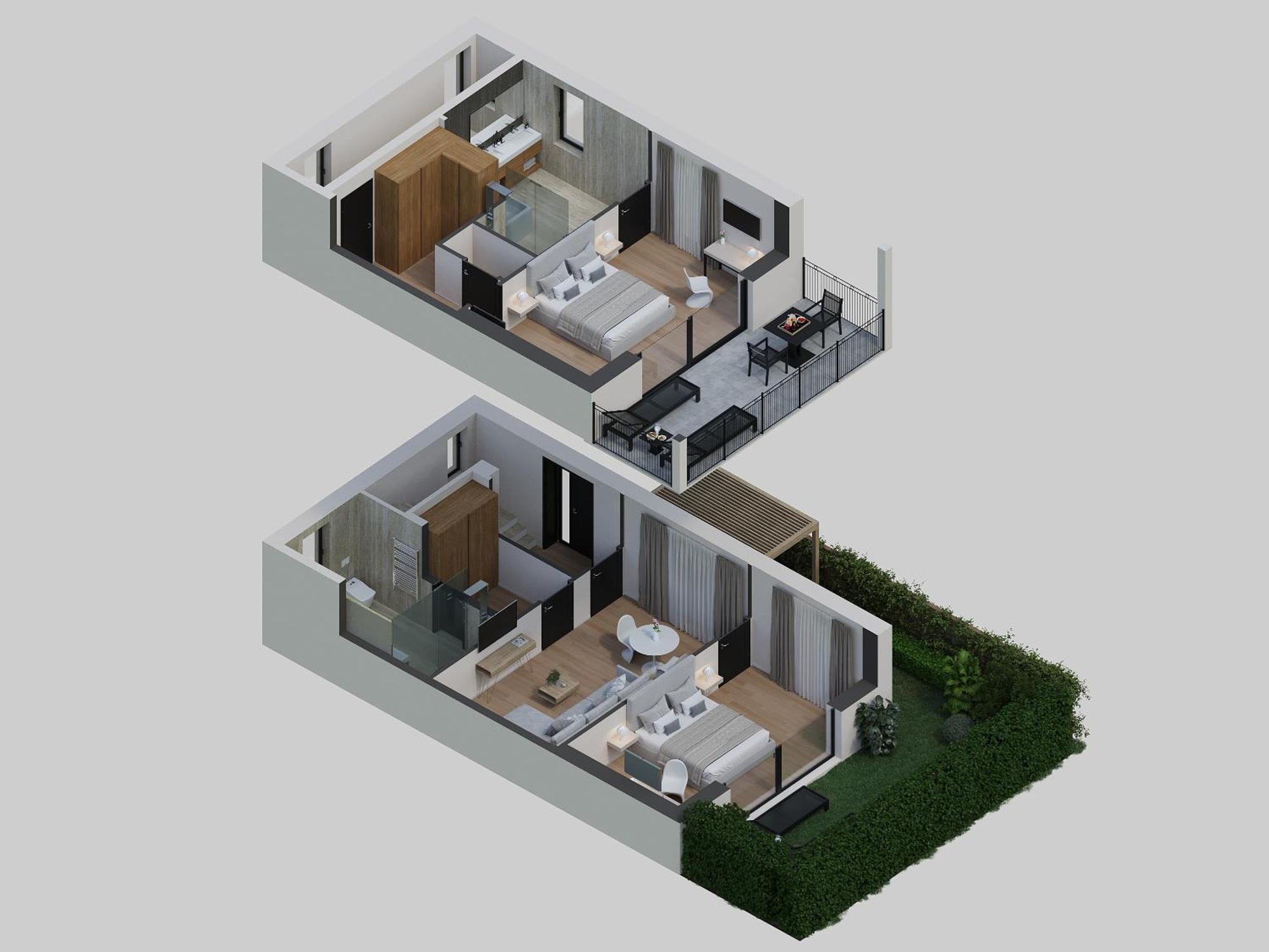Villa con 2 Camere da Letto