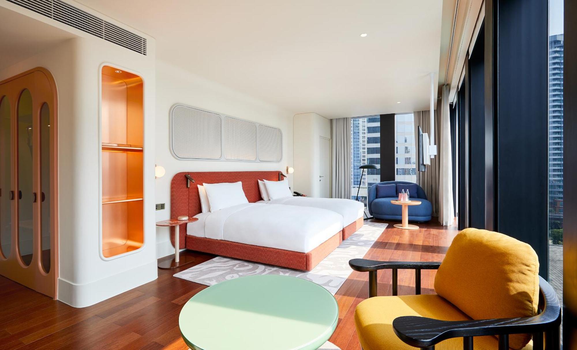 Corner Double Two Double Beds